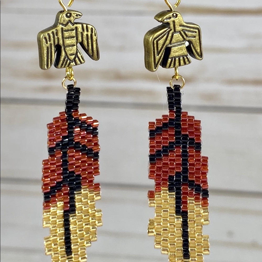 Wrightfully So Handmade Boho Leaf Earrings